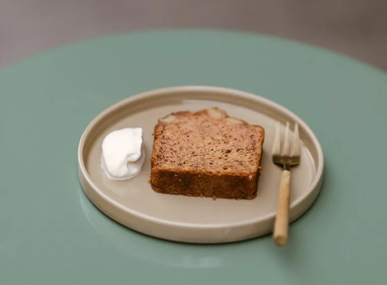 Banana bread slice
